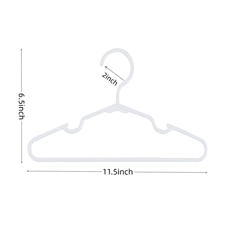 VIIBASE 30-Piece White Baby Nursery Closet Hangers, Non-Slip Laundry Infant Pant Hanger for Newborn Clothes Gift, Ultra-Thin Plastic Hanger for Girl Boy Toddler Kid - Thumbnail 2