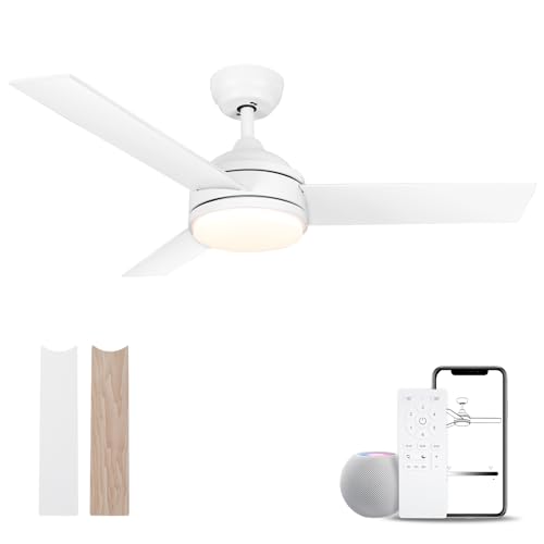 SODSEA Ventiladores de techo de 42 pulgadas con luces, ventilador de techo inteligente con Alexa,...