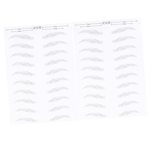PACKOVE 2 Pares de ceja artificial ceja 3d pegatinas etiqueta engomada de la ceja cabello plantilla de ceja frente ceja pegatinas cejas Impermeable ceja de simulación Black