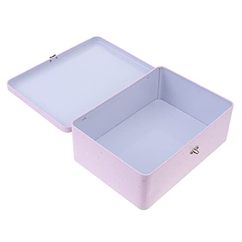 Cabilock Caja de Almacenamiento de Hojalata con Candado Lata de Estaño de Estilo Retro Chocolate Caramelo Té Café… - Imagen 3