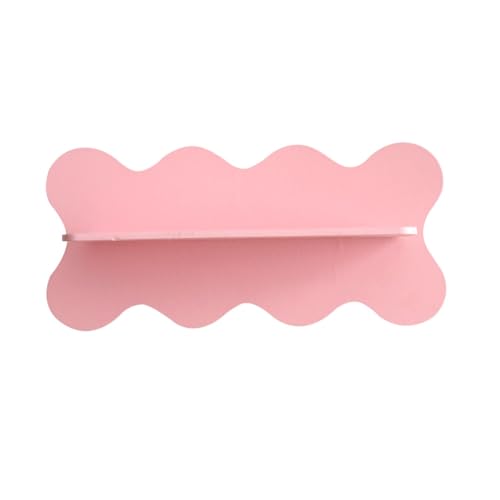 YEHEI Étagère de Rangement Murale Ondulée en Bois Décoration de Rose