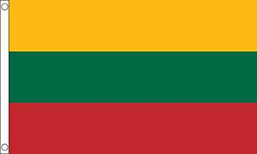Flagtex Lithuania Flag Small 3ft x 2ft (90cm x 60cm), Lithuanian National Flag for Garden Display Outdoor Polyester Flag