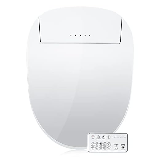 ZMJH ZMA201S Elongated Electronic Bidet Toilet Seat, Unlimited Warm Water, Vortex Wash, Heated Seat, Warm Air Dryer, Rear and Front Wash, Remote Control, LED Light, Smart, Need Electrical, White
