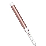 Conair Double Ceramic 1 ¼-Inch Long Barrel Curling Iron, 1¼-Inch Barrel Creates Loose Curls, Hair Curler for Use on Medium & Long Hair, White/Rose Gold
