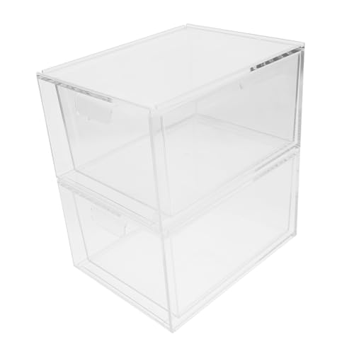 minkissy デスクトップ引き出し収納ボックス 積み重ね可能 コスメ収納ケース 化粧品 文具 アクセサリー整理用 卓上オーガナイザー