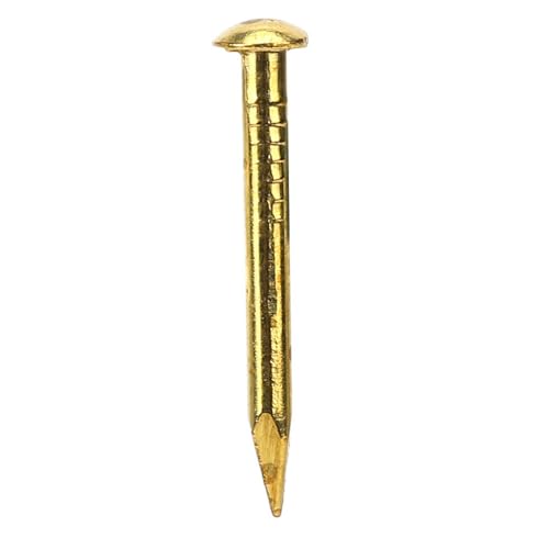 Clavos de cabeza redonda, 100 piezas, de latón para bisagras y accesorios de muebles, longitudes: 10 mm, 15 mm, 18 mm y 22 mm (22 mm largo reforzado) miniatura 4