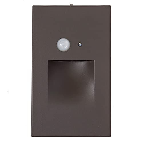 Ciata Led Indoor & Outdoor Motion Sensor Light Deck Stair Lights Indoor Motion Sensor Step Lights, Integrated Pir Motion Sensor And Dusk To Dawn Photocell Sensor Vertical Stairway Lighting - Bronze #TOP9