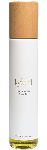 kyoord High-Phenolic Extra Virgin Olive Oil - Unfiltered, Cold-Pressed, Early Harvest - Peppery, Robust, Green Notes - Packed with Polyphenols, Oleocanthal, Antioxidants, 500ml