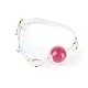 Kutocesy Mundknebel mit Regenbogenriemen Silikon Ball Gag verstellbar SM Knebel Sex Spielzeug für Frau BDSM Bondage Roleplay (L)
