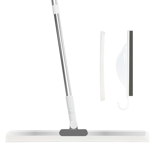 Image of Squeegee Broom for Floor, Heavy Duty Rubber Wiper for Garage, Deck, Bathroom, Shower Glass, Window