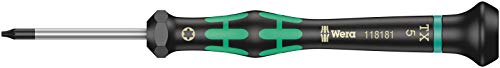 Image of Wera 05118181001 Kraftform Micro 2067 Torx HF Electronics Precision Screwdriver, TX5 Head, 40mm Blade Length