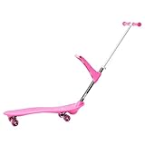 Ookkie（オーキー）子供用 スケートボード ピンク スケボー 子供 初心者 2歳から乗れる 成長に合わせて3段変化 長く使える キックボード キックスケーター 外遊び 乗り物 玩具