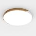 18W Plafonnier Bois Moderne Rond 30cm LED Ultra Plat Lampes, de Plafond, Luminaire Intérieur Parfait pour Chambre, Cuisine, Entreé et le Couloir (Blanc Froid 6000k, 18W 30CM)