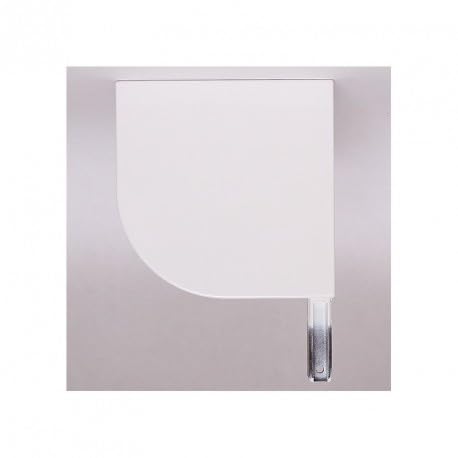 Console volet roulant rénovation 1/4 de rond, coloris Blanc - Droit - Section coffre - 150mm