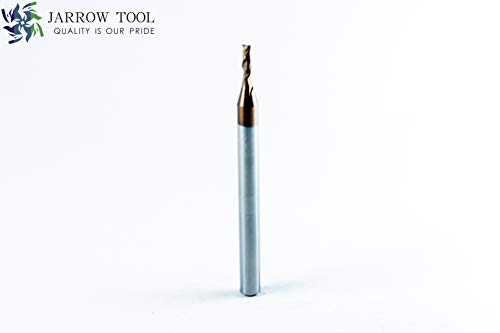 Image of Square End Carbide Mill Set (Pack of 5) - 3 /32 End Mill for Alloy Steels /Hardened Metals - 2 Flute TiAlN Coated Square Nose Milling Set for CNC Machine Milling Tools