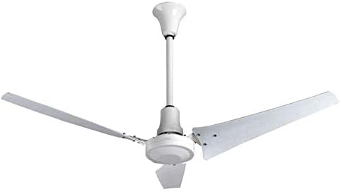 VES 60" Industrial Indoor/Outdoor Moisture Resistant Ceiling Fan, White, Poly Blades