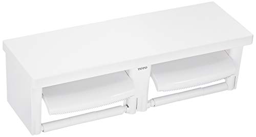 TOTO YH651#NW1 Double Paper Roll, Flat Shelf (Resin), White, Compatible with Coreless Paper