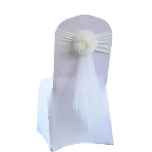 Ceinture de Chaise en Organza pour Banquet et Décoration de Mariage Chic | 10 Pcs
