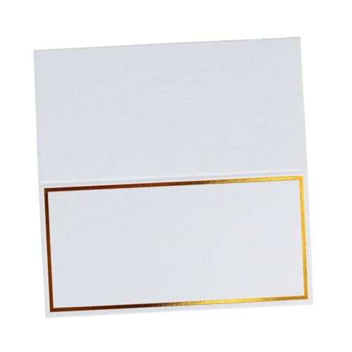 LIFKOME 20 piezas Tarjetas de Mesa Tridimensionales Blancas con Dorado para Fiestas y Banquetes Tarjetas de Lugar con Estampado Caliente para Bodas