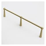 Set di barre di protezione in ottone, 71 cm, decorazione per libreria/armadietto, elegante recinzione di sicurezza regolabile in altezza (40-100 cm)