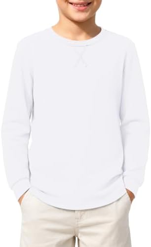Kinder Freizeit T-Shirts Langarm Rundhalsausschnitt Winter/Herbst Jungen Basic Tees Alltagsoberteile 5-14 Jahre