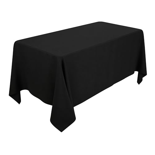 Nappe rectangulaire blanche en coton polyester résistante aux taches pour grand dîner - 2