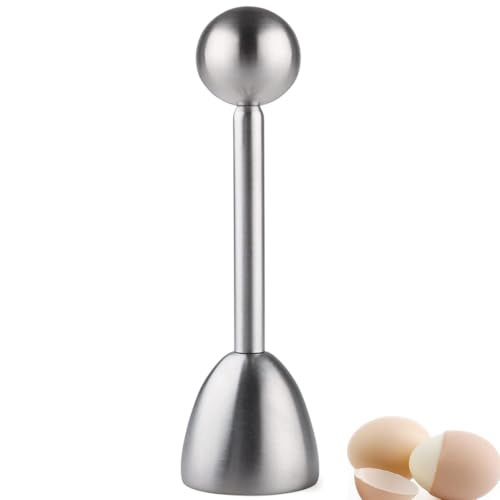 ZHjuju Abrehuevos de Acero Inoxidable Cortador de Huevo, Separador y Abridor de Cáscara para Huevos Cocidos y Crudos - Herramienta de Cocina para Desayunos y Postres Franceses - Fácil de Limpiar