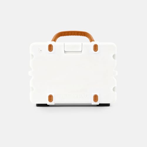 Image of Turtlebox Original Gen 3: Portable Outdoor Bluetooth Speaker - Ultra-Loud (120dB), Waterproof (IP67), Rugged, Impact-Resistant, 3-Day Battery | Party Mode: Unlimited Pairing Stereo, White /Burnt Orange