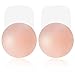 MELLIEX Cache Teton Silicone Réutilisable Adhésif Imperméable à l'eau Invisible Autocollant de Sein, M, 1 Paire Rond + 1 Paire Pétale (Rose)