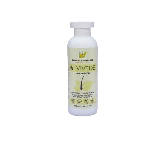 Bharat Botanicals VIVEDE Premium Medicated Shampoo | Herbal Rejuvanating & Hair Fall Control Shampoo | Sulfate-Free, Paraben-Free Ayurvedic Hair Cleanser for Men & Women | Hair Growth & Scalp Treatment