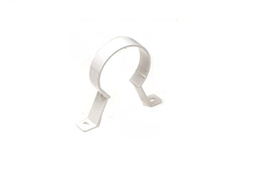 Rainwater Pipe Accessories - Round Pipe Clips Pack of 5 - White