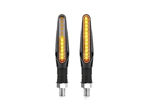 Clignotants LED moto universels momt avec feux arrière DRL ambre 10mm 12V