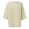 Women's Classic Version of Short Sleeve Crewneck Loose Printed T Shirt (Khaki, XXXL) #3