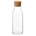 Ikea 365 (34 Oz) Clear Glass Carafe With Cork Stopper, Ideal For Hot and Cold Water Pitcher, Tea/Coffee Maker, Iced Tea, Beverage Pitcher As Well As for Serving Wine