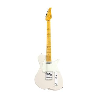 Vola Vasti V3 MC Guitare électrique, corps en frêne, manche en érable, frettes en nickel, manche en C moderne, fabriquée au Japon (Vintage Blanc) - Les Beatles, Paul McCartney, John Lennon, RIngo Starr, George Harrison