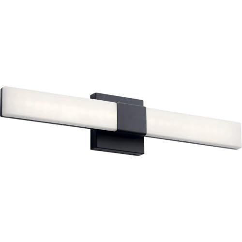 Kichler Neltev 24" LED Wall Sconce with White Acrylic Down Light in Matte Black -  Kichler Lighting, 84187