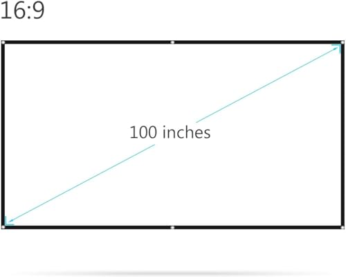 Pantalla de proyección portátil 100" 16:9 plegable miniatura 7