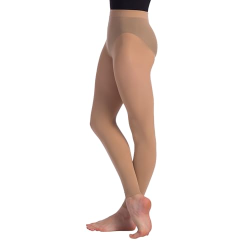 So Danca - Adult Footless Tights Perfect for Dance Activewear and Daily Wear 85% Nylon / 15% Spandex -TS70 (US Alpha Large X-Large Regular Regular Caramel)