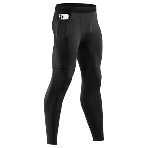 Niksa 1 paquete de leggings deportivos para hombre, capa base, color negro, talla S