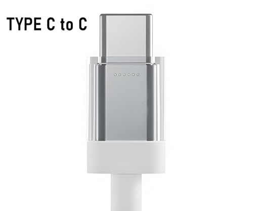 Image of Nothing Original 65W Type C to C High Speed 3.3Ft Cable for Nothing /CMF Nothing Phone 2 /2A /1 / Google /Galaxy S24 Ultra /Buds Fast Usb C Charging Support Laptop /Tablet Cord Sync Data Transfer, White