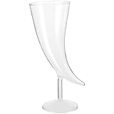 ANDRESLAD Vaso de Vidrio Transparente Forma de Luna Diseño Creativo y Elegante Capacidad Copa Decorativa para Cócteles Vino y Jugos para Fiestas y Restaurante