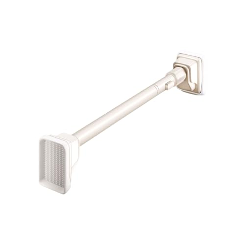 Barra de cortina de ducha de acero al carbono, fácil de instalar, no se oxida, tensión de resorte ajustable, adecuada for baños y armarios.(Beige,240-310cm)