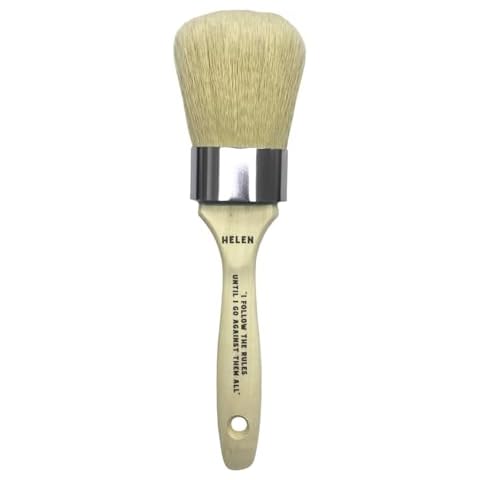 Professional Paint Brushes - Synthetic Bristles for Smooth Finish - Durable Chalk Paint Brushes for Furniture and Canvas - Perfect Specialty Clay and Chalk Artisan paintbrushes - Helen Brush Cover