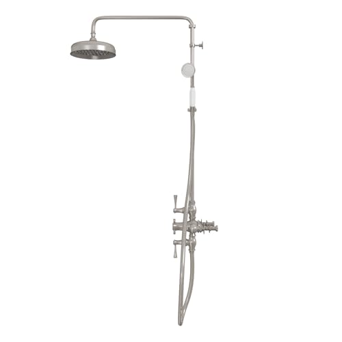 Image of Abbey 10 x 22 Shower Faucet Set with Handshower, Brushed Nickel