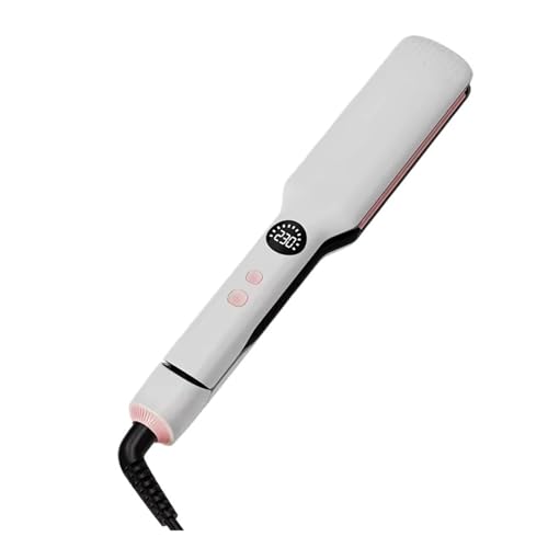 Plancha para el Cabello Profesional 2 en 1 con Pantalla, Control de Temperatura Ajustable y Resistente al Daño (Blanca) miniatura 1