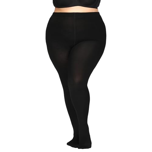 Plus Size Fleece Lined Tights, Thermal Winter Pantyhose for Women Multiple Colors, Sizes Up to 6XL