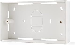 rhinocables Ethernet Back Box for Faceplate, Fits Wall Plate for Ethernet Cable Networking Sockets (32mm, Double Gang Size)