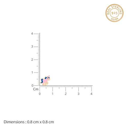 GIVA Silver Golden Pie Unicorn Kids Earrings |Gifts for Girlfriend, Birthday Gifts for Kids | With Certificate of Authenticity and 925 Stamp | 6... - Image 6