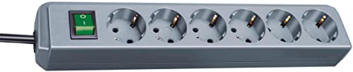 Bloc multiprise Brennenstuhl 1159540015 gris pour bureau