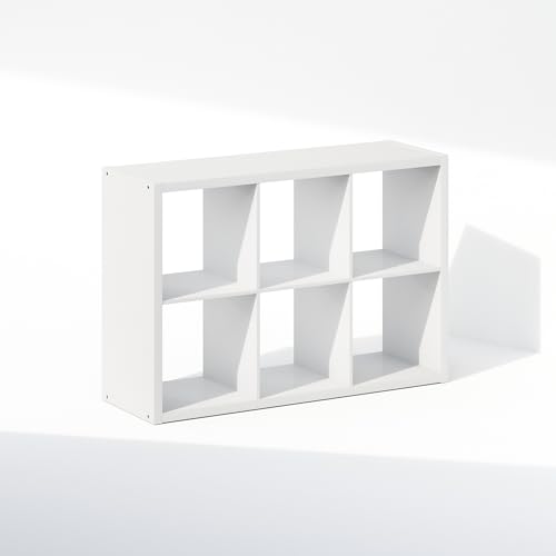 Image of Furinno Cubic Extra Thick 6-Cube Closet Organizers and Storage, White | 14.6 x 30 x 44 in, Open Shelf Closet Storage, Closet Organizer, for Wardrobe, Bedroom, Living Room